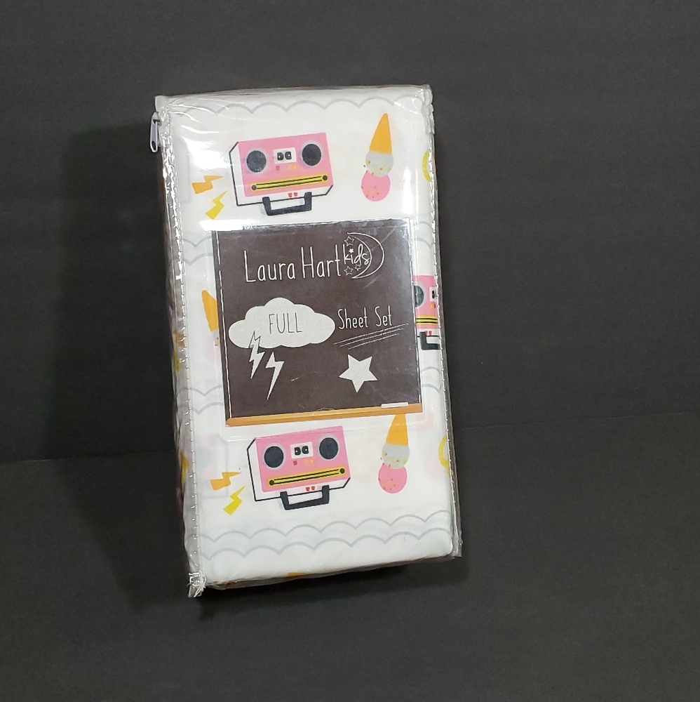 Laura Hart Boombox, Pizza & Icecream Sheet Set